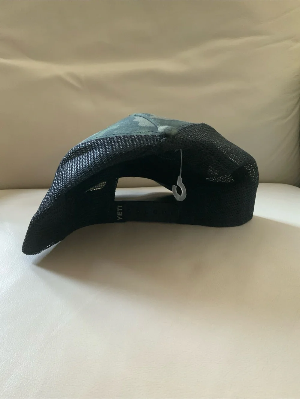 Yeti Green Camo Patch Trucker hunting Cap. Mesh and adjustable strap. NWOT.